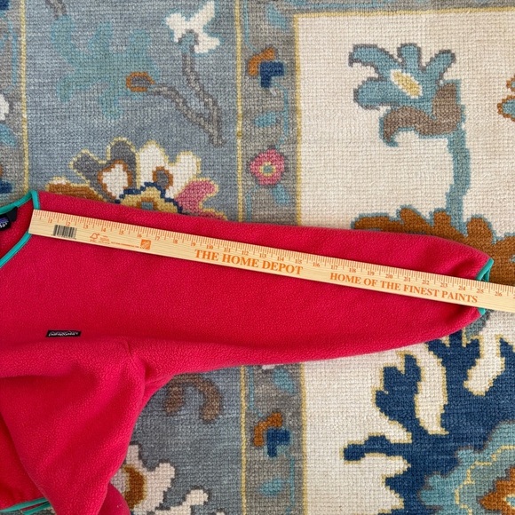 Vintage Patagonia Fleece Kids L Pink 1/4 Zip Made In USA Cozy Thick - Picture 10 of 10